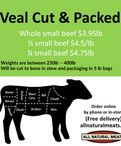 veal cut and packed